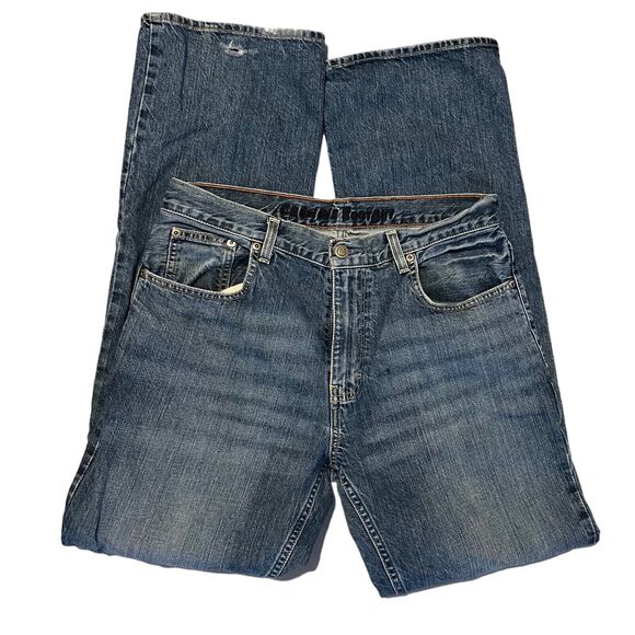 Cremieux Mens Jeans 32 x 32.5 Relaxed Straight Leg Stretch Med Wash Blue Indigo - Picture 6 of 8